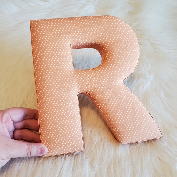 Anthropologie Other - Anthropologie Padded Monogram Orange R Wall Decor